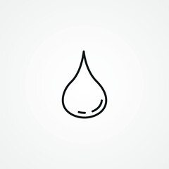 drop line icon. Water drop icon.