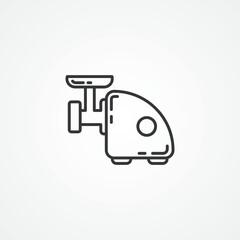 Meat grinder line icon. Meat grinder outline icon.