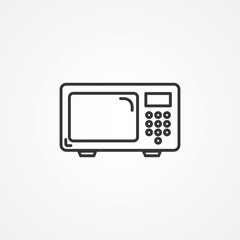 Microwave line icon. Microwave outline icon.