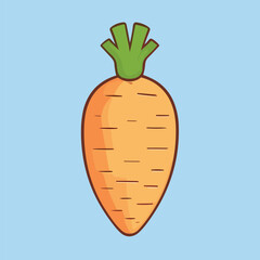 Vector illustration of fresh juicy carrot
