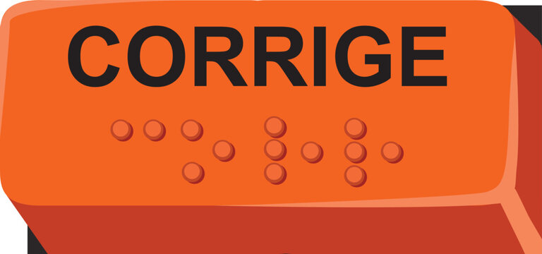 &Iacute;cone em Vetor do Bot&atilde;o da Urna Eletr&ocirc;nica brasileira com a express&atilde;o "CORRIGE" em portugu&ecirc;s	