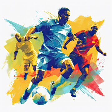 soccer sports illustration - made with Generative AI tools
