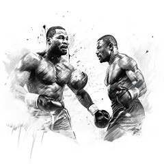 boxing sports illustration - made with Generative AI tools