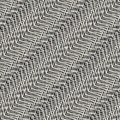 Monochrome Irregularly Woven Textured Diagonal Striped Pattern