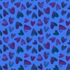 Obraz premium Valentines hearts cartoon pattern for wrapping and kids clothes print and fabrics and gift box