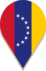 Venezuela pin flag.