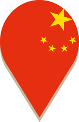China pin flag.