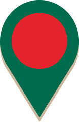 Bangladesh pin flag.