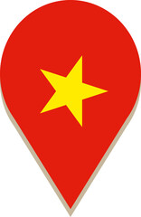 Vietnam pin flag.
