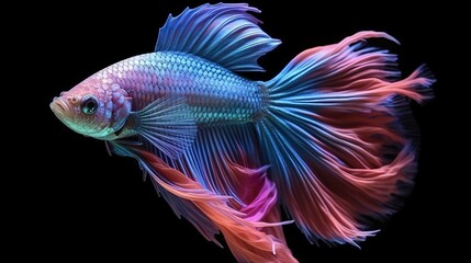 Fototapeta premium Realistic beautiful betta fish. Generative ai