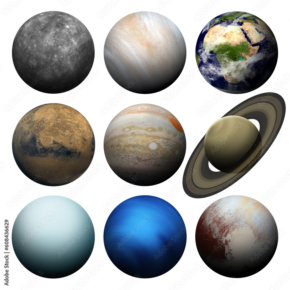 Canvas Prints solar system planets isolated on white. elements of this image furnished by nasa.