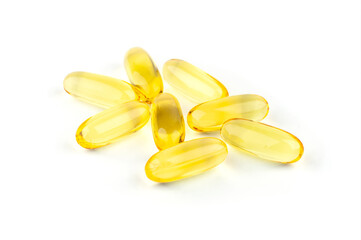 Isolated fish oil capsules.