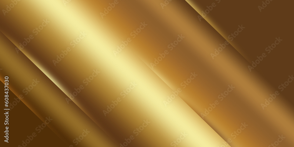 Poster luxury abstract gold background with diagonal golden line and glowing effect element