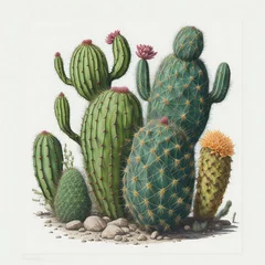 Fototapete Kaktus cactus in the desert ai generated