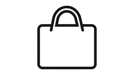 Shoping bag icon in flat style. Handbag sign vector illustration on white isolated background. Package business concept