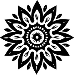 Mandala | Black and White Vector illustration