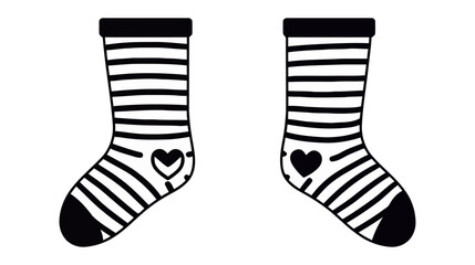 Socks outline icon, vector logo. Illustration isolated on white background