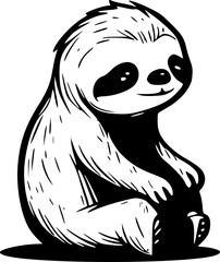 Sloth | Minimalist and Simple Silhouette - Vector illustration