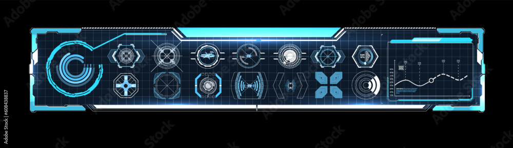 Poster set of modern frames, callouts for user menu interface elements in futuristic style. game futuristic