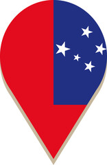 Samoa pin flag.