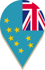 Tuvalu pin flag.