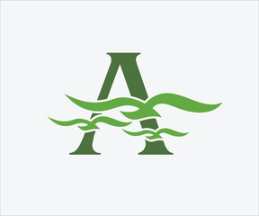 Letter A Birds flying logo design vector template editable royalty free image download	