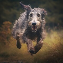 Athletic Scottish Deerhound in Action