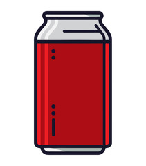 fresh drink in soda can