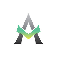 Letter a green logo design vector template editable royalty free image download	