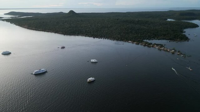 Alter do Ch&atilde;o brazil amazon river aerial view 