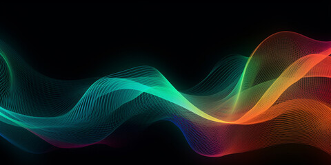 An image of an abstract wavy light pattern flowing across the image. The image should have a clean Background which consist of only one colour.