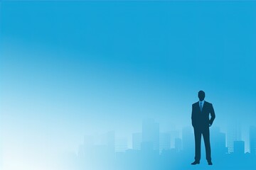 Fototapeta premium simple business blue background