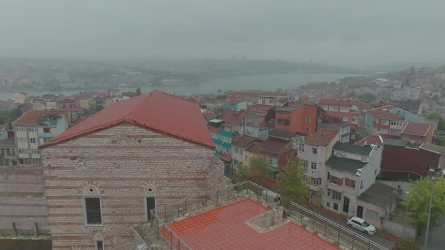 Aerial Constantinople Tekfur Palace Ayvansaray Istanbul Turkey