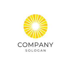 Sunshine yellow nature  logo design vector template editable royalty free image download  