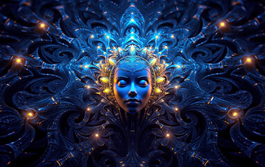 Expanded Consciousness. Abstract Psychedelic Art. Generated by Midjourney AI (Vers 5.1)