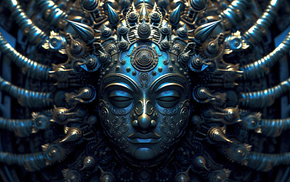 Expanded Consciousness. Abstract Psychedelic Art. Generated by Midjourney AI (Vers 5.1)