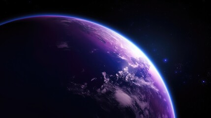 earth in space purple wallpaper background
