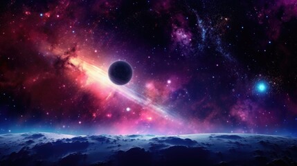 Fototapeta na wymiar space galaxy in space purple wallpaper background