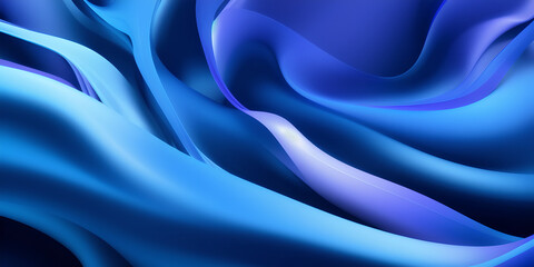 Obraz premium Blue and purple wave silk background