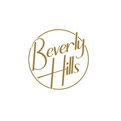 Obraz premium Beverly Hills Typography Logo Template – Furniture, Fashion & Lifestyle Brand Identity