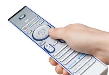 Hand Using a Remote Control