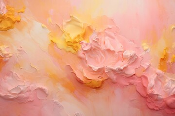 Abstract Painting of Vibrant Petals, Abstract colorful oil, acrylic painting of spring flower, Hand painted brush stroke on canvas, 