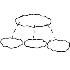 Organization chart hand drawn