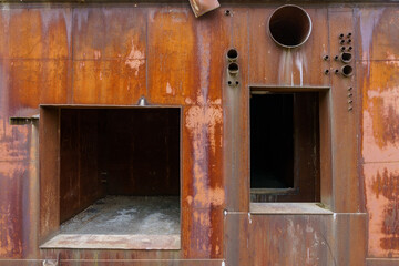 Abandoned secret nuclear bunker. Cold War command post, object 1180. Background