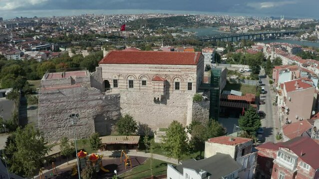 Aerial Constantinople Tekfur Palace Ayvansaray Istanbul Turkey