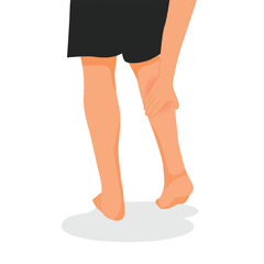 Man hands holding his painful calf suffering leg injury after exercising © Tenstudio