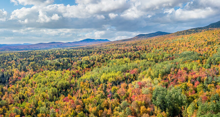 Autumn colors in the Carrabassett Valley  - Maine near Rangeley Road 16 and Eustis
