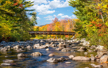 Autumn in the Carrabassett Valley - Maine - Narrow Gauge Pathway