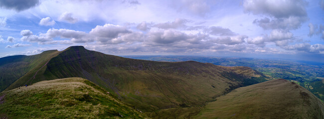Fototapeta na wymiar Views from Cribyn, Brecon Beacons National Park, Wales
