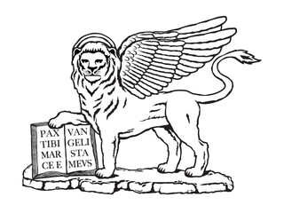 Vector illustration of the Lion of Saint Mark